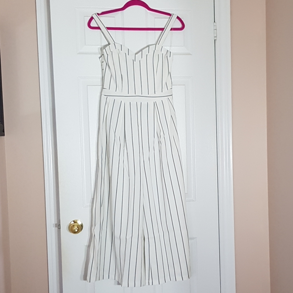 White striped jumpsuit